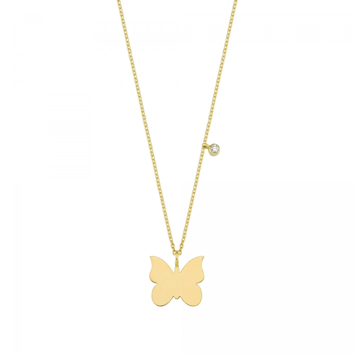 Kelebek Pırlanta Kolye