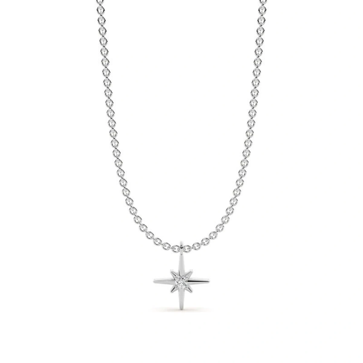 Kutup Yıldızı Pırlanta Kolye