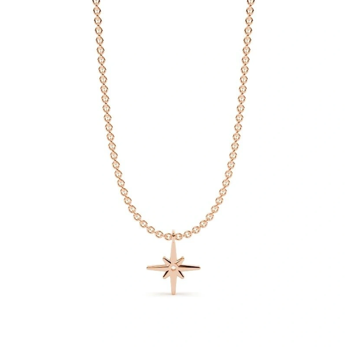 Kutup Yıldızı Pırlanta Kolye