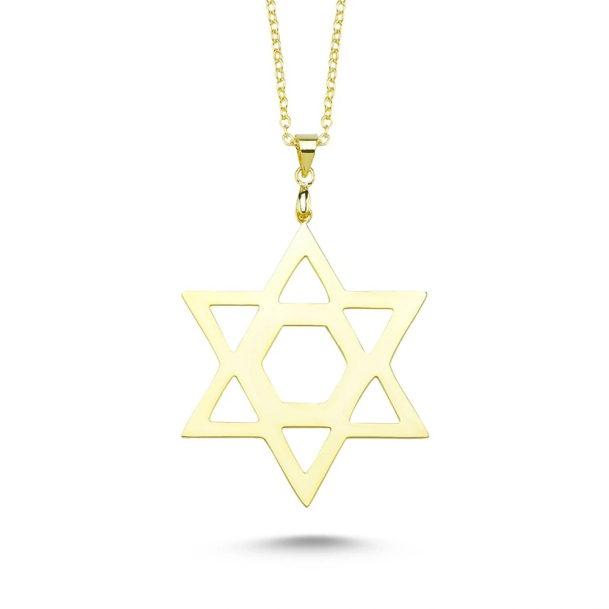 Lazer Kesim Davut Yıldızı Plaka Kolye