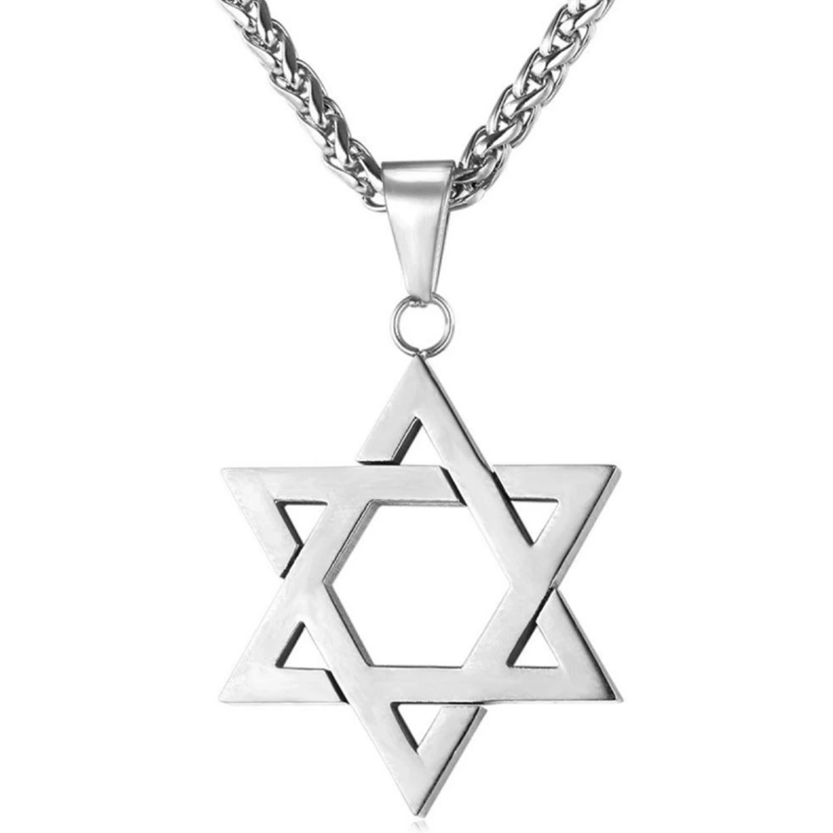 Lazer Kesim Davut Yıldızı Plaka Kolye