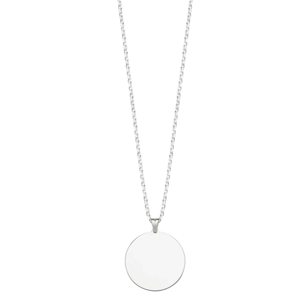 Lazer Kesim Küçük Daire Plaka Kolye