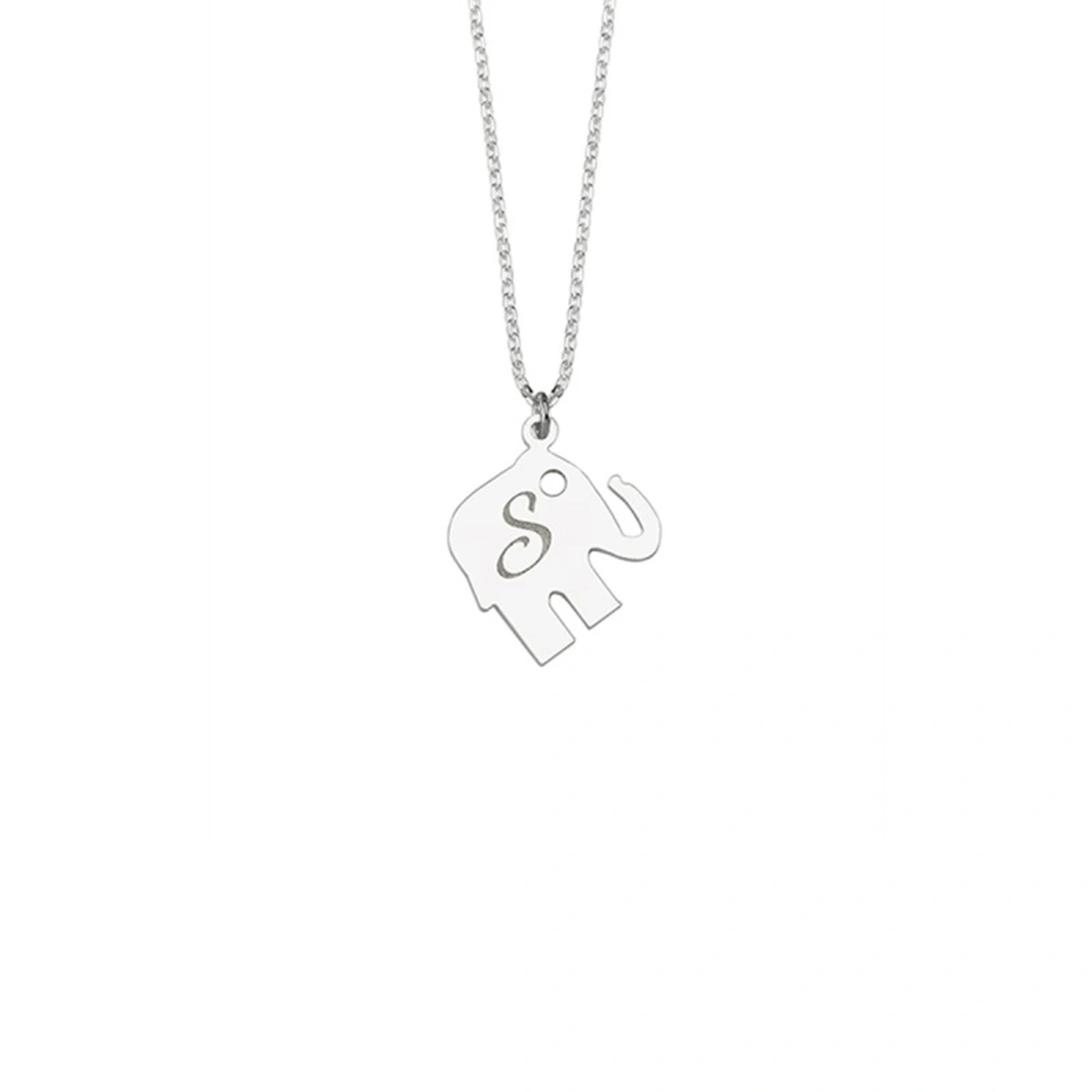 Lazer Kesim Harfli Orta Boy Fil Kolye