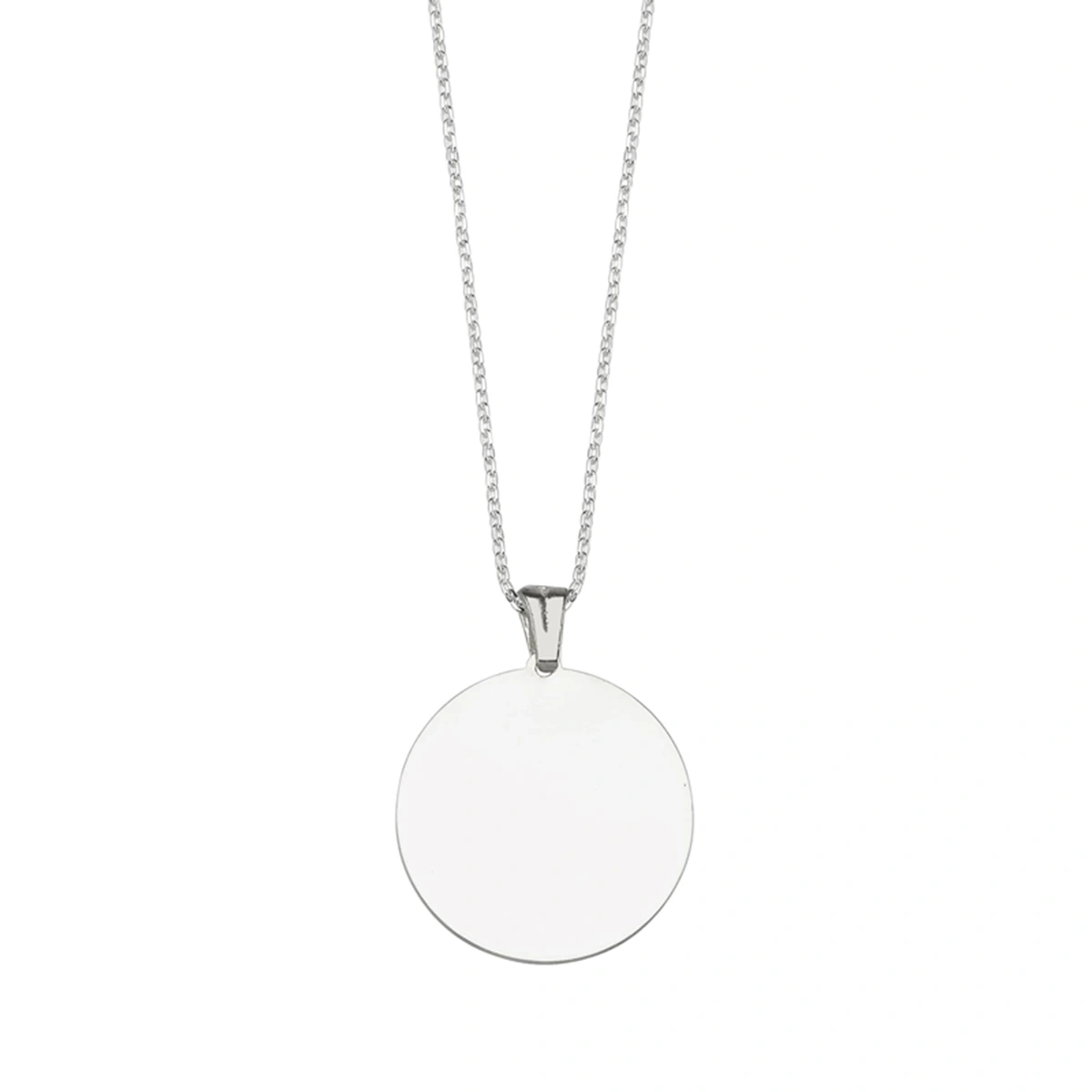 Lazer Kesim Orta Daire Plaka Kolye