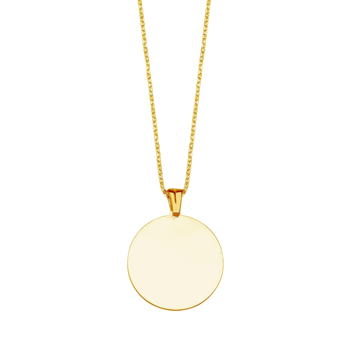 Lazer Kesim Orta Daire Plaka Kolye