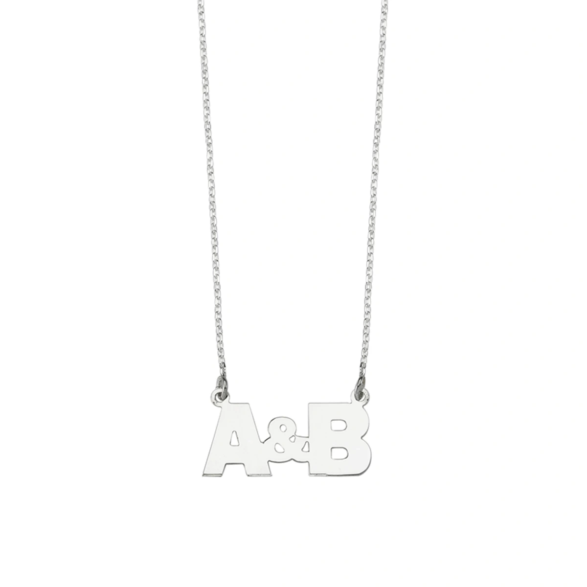 Lazer Kesim İkili Harf Kolye