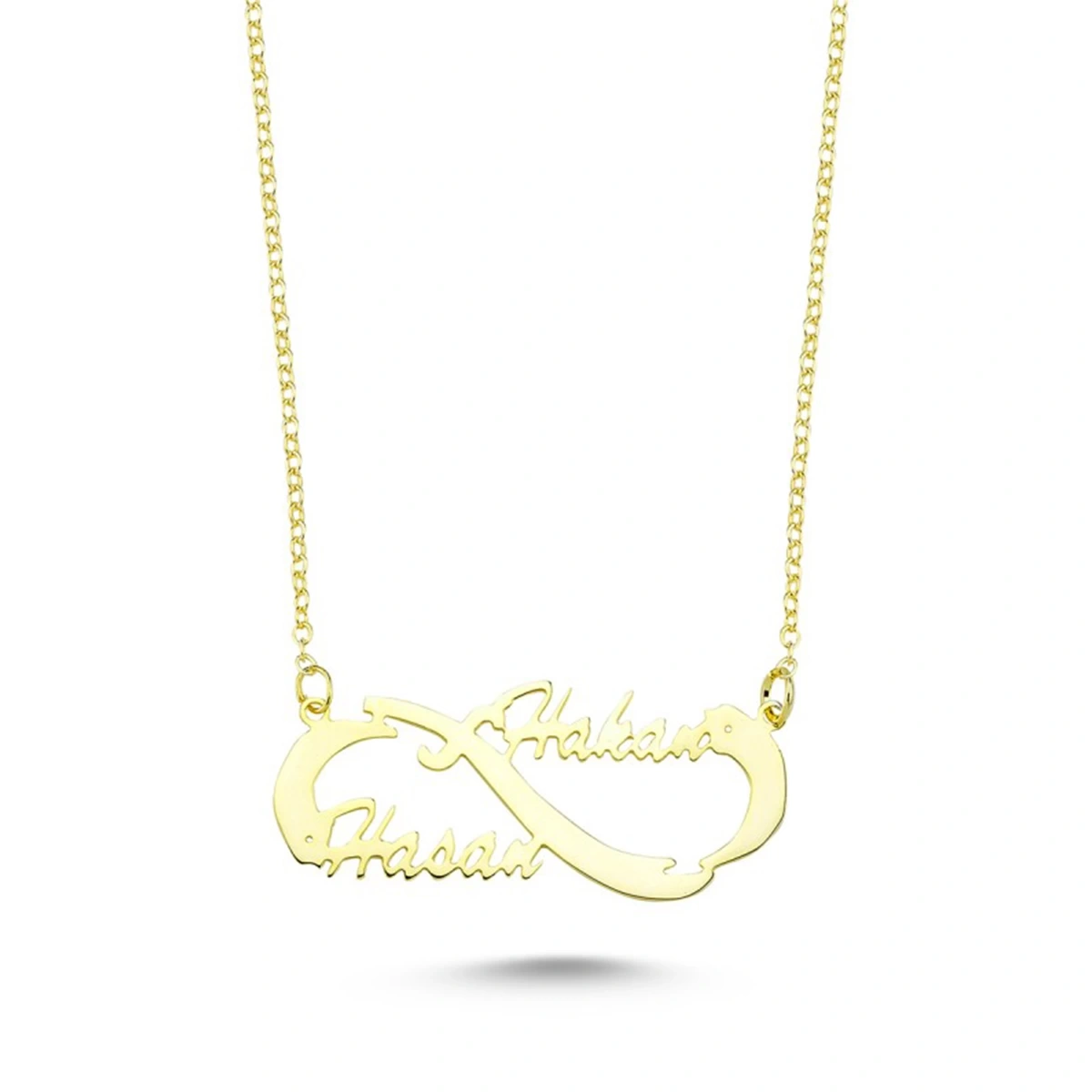 Lazer Kesim Sonsuzluk İsim Kolye