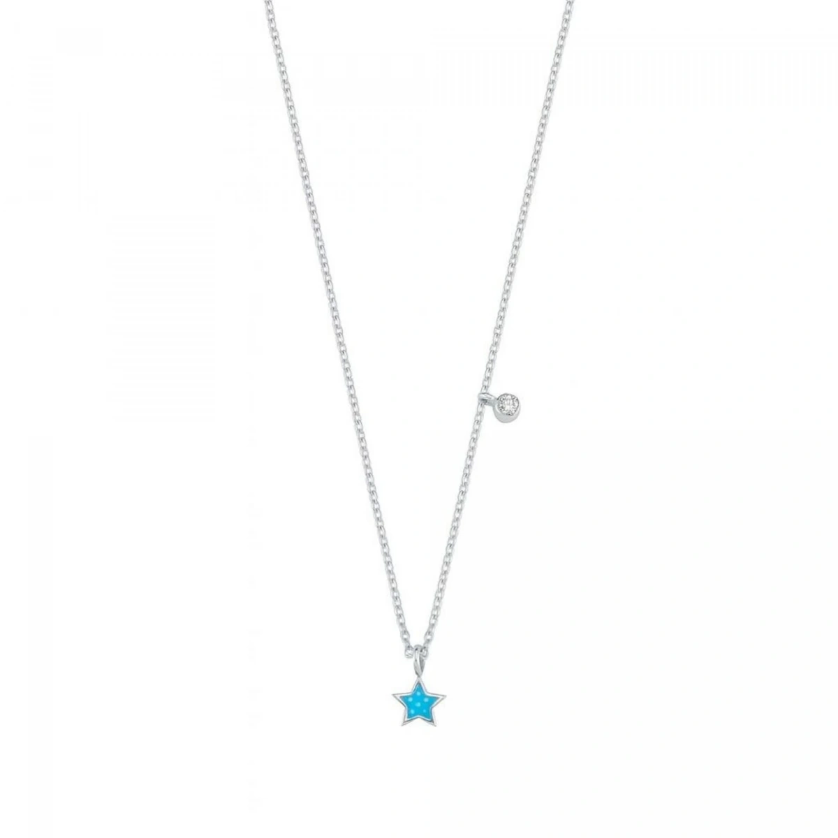 Mineli Yıldız Pırlanta Kolye