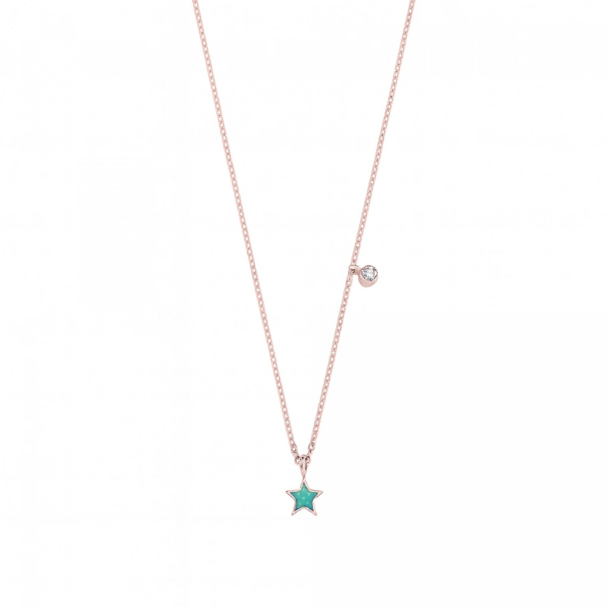 Mineli Yıldız Pırlanta Kolye