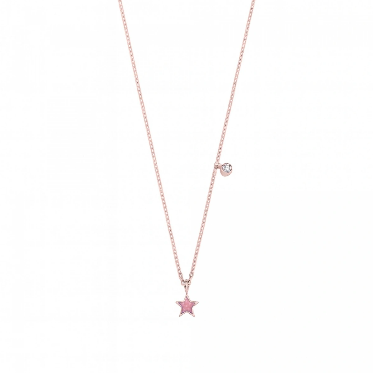 Mineli Yıldız Pırlanta Kolye