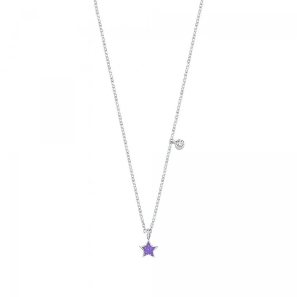 Mineli Yıldız Pırlanta Kolye