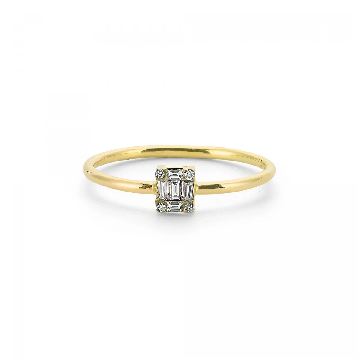 Minimal Baget Taşlı Zarif Altın Yüzük