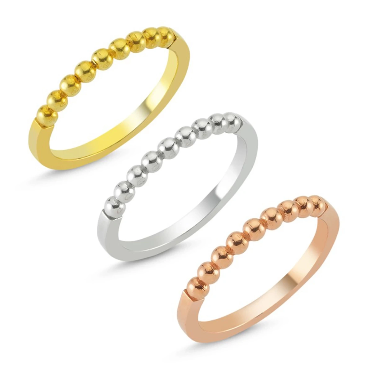 MODERN YARIM TUR TOP YÜZÜK