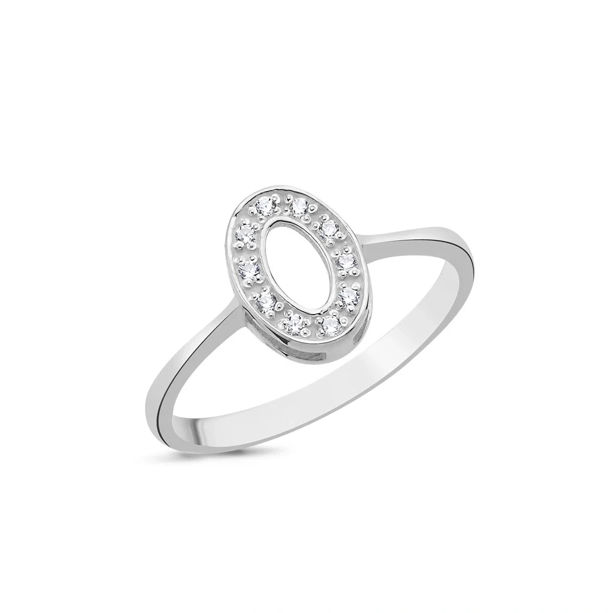 Pırlantalı Oval Pave Taşlı Yüzük