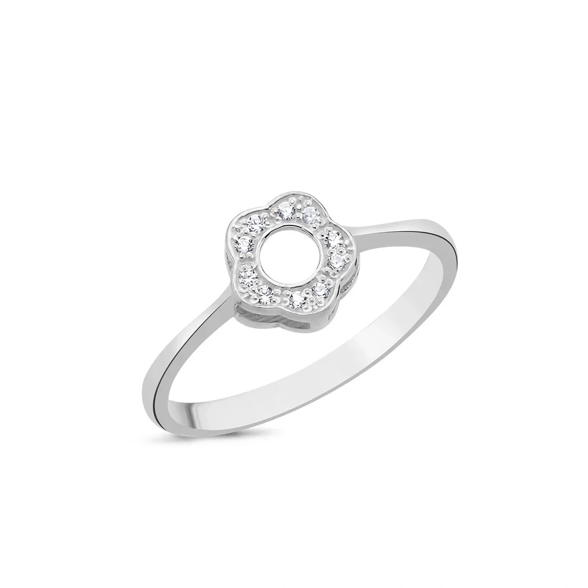 Pırlantalı Pave Çiçek Yüzük