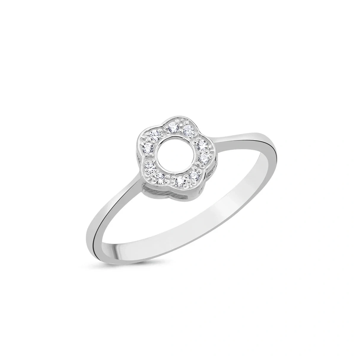Pırlantalı Pave Çiçek Yüzük