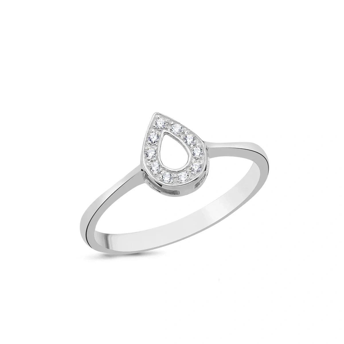 Pırlantalı Pave Damla Yüzük