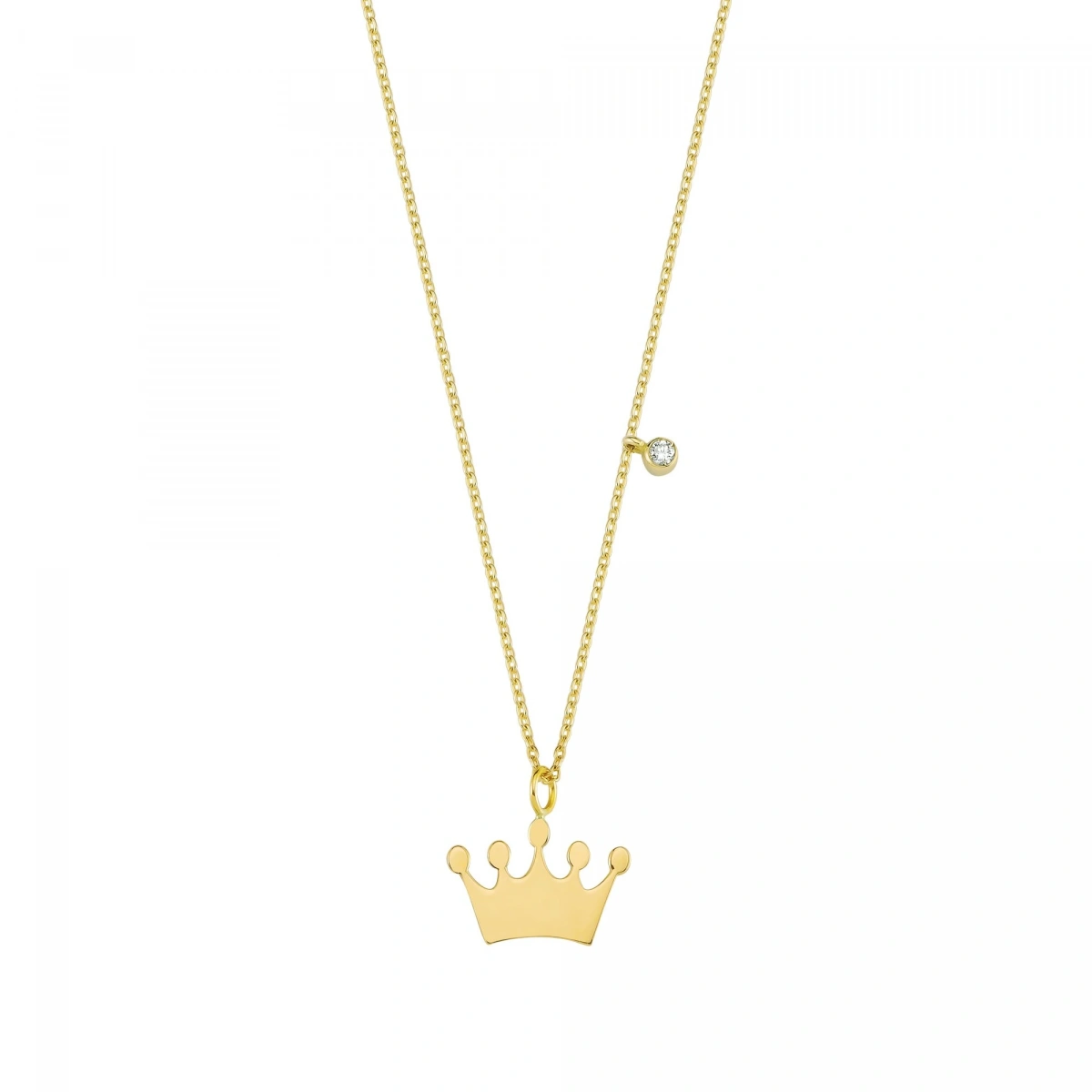 Prenses Taç Pırlanta Kolye
