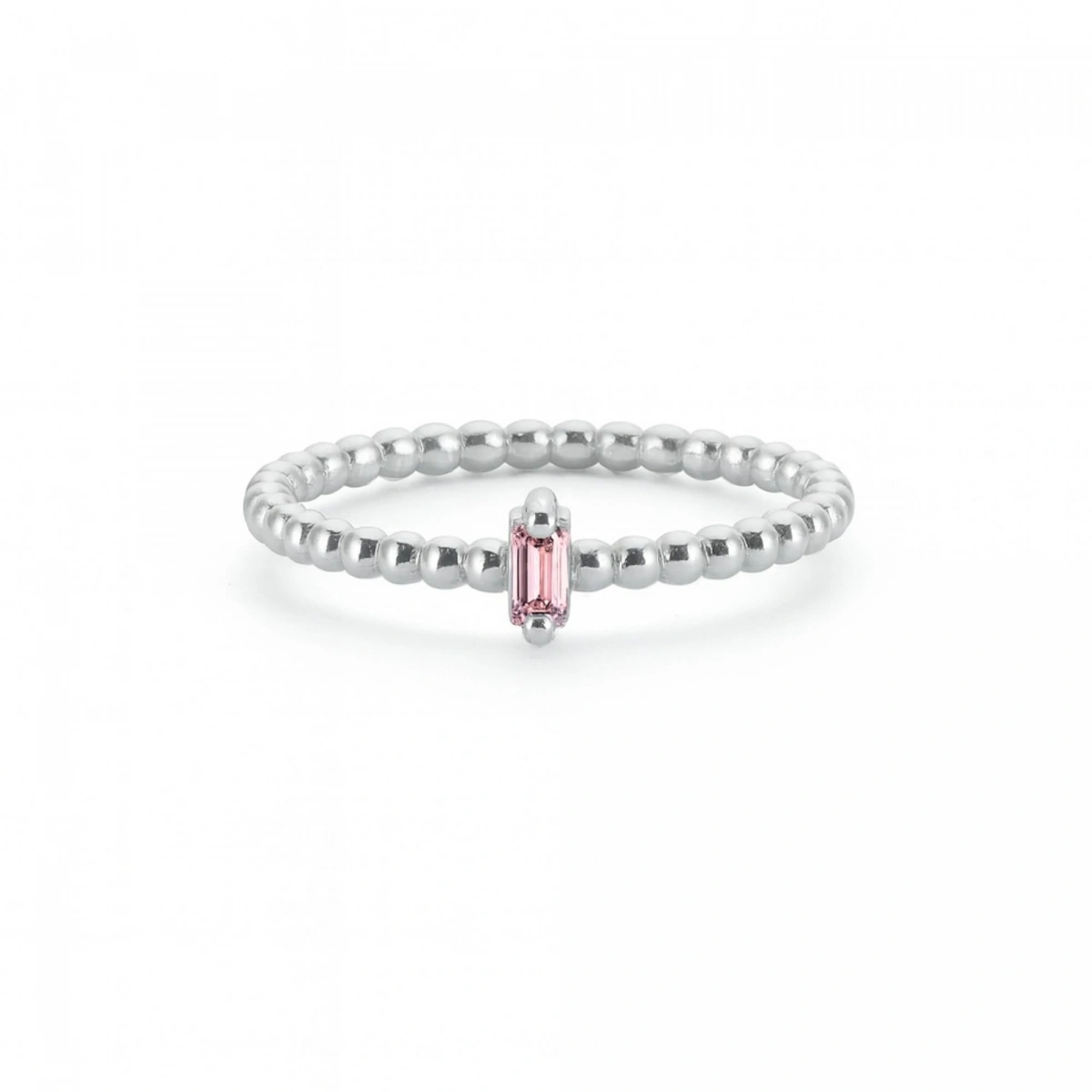 Renkli Pembe Baget Taşlı Toplu Altın Yüzük