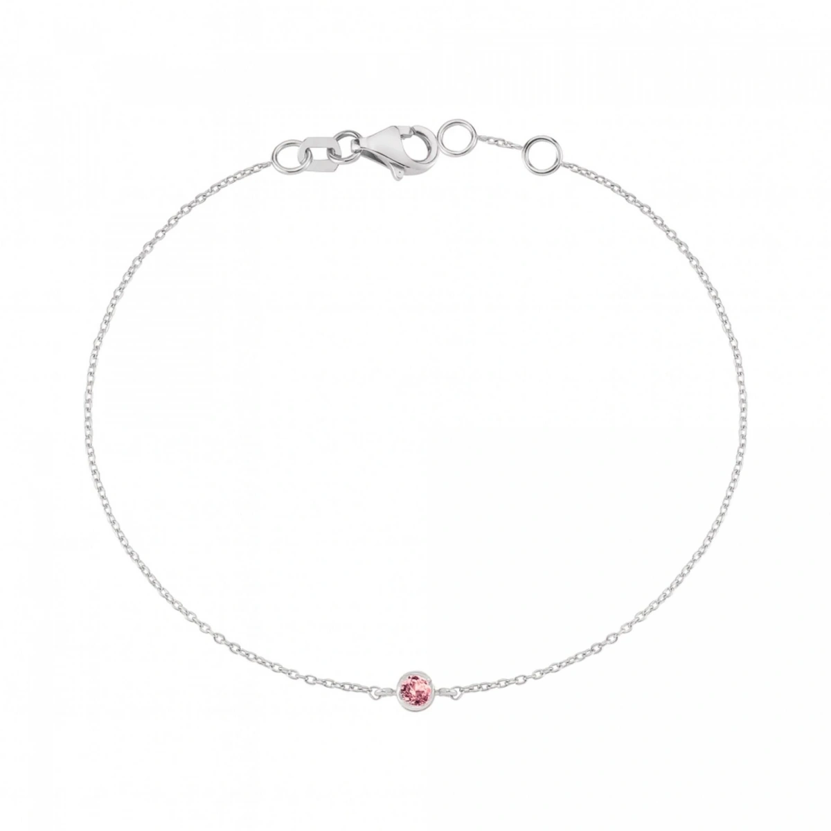 Renkli Pembe Taşlı Altın Bileklik