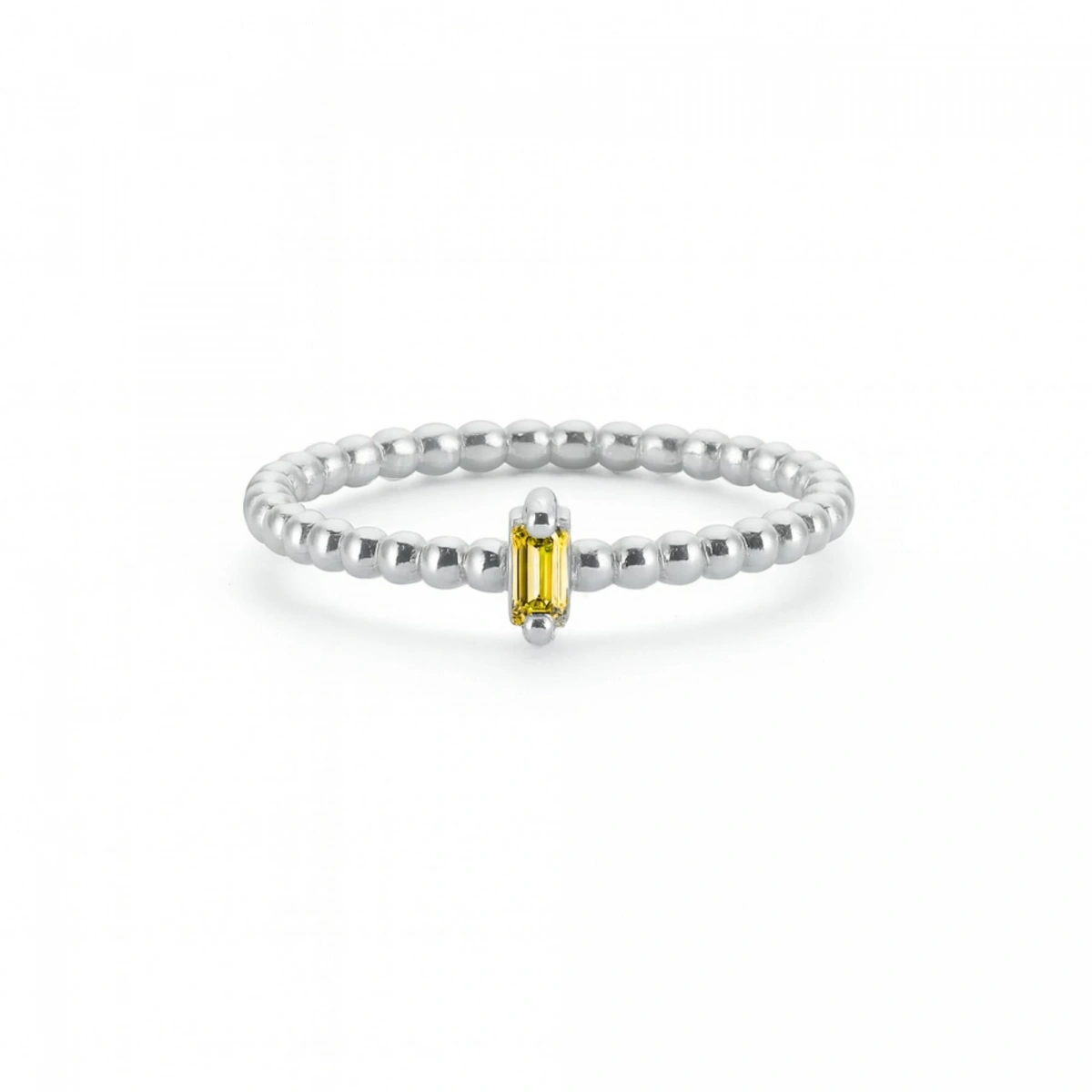 Renkli Sarı Baget Taşlı Toplu Altın Yüzük