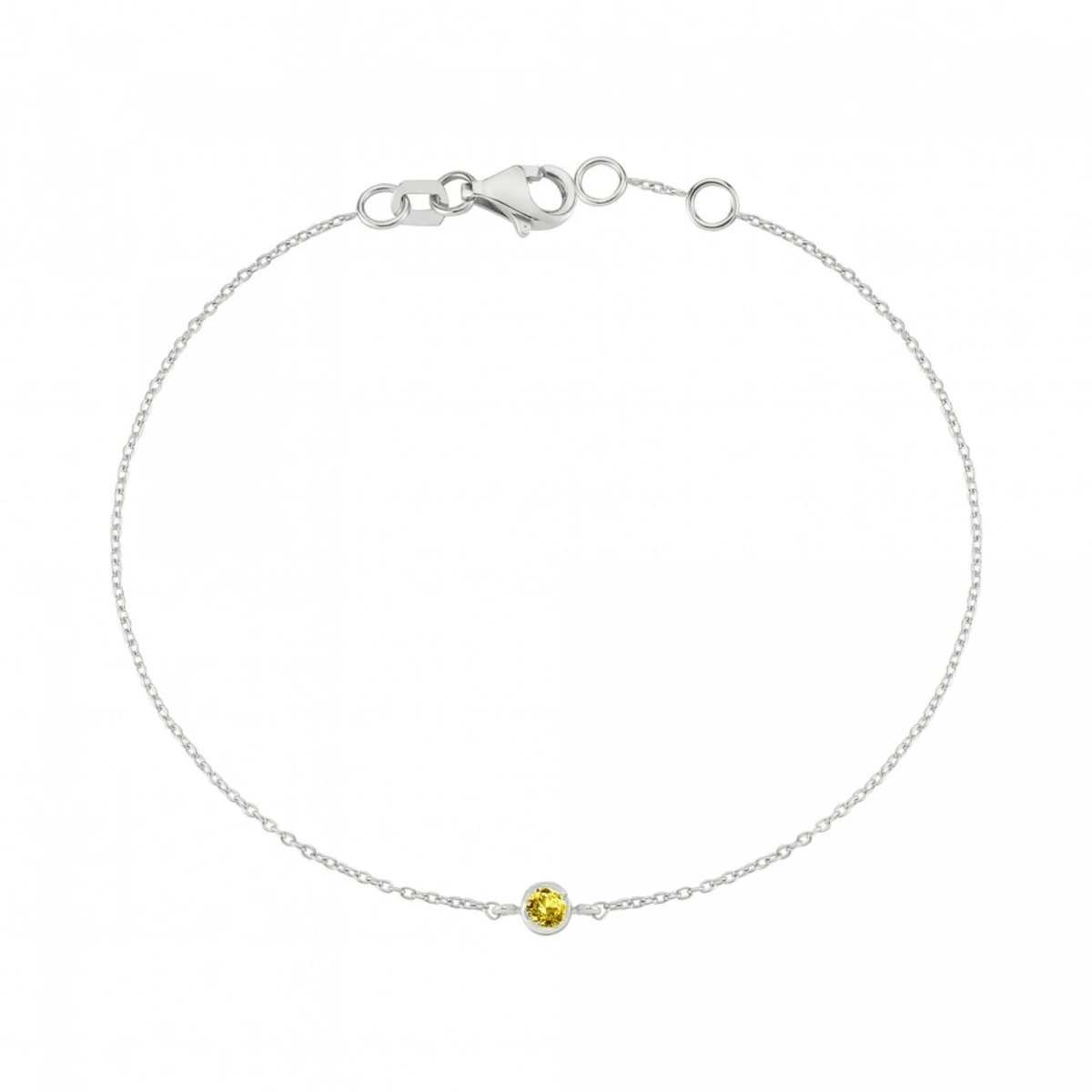 Renkli Sarı Taşlı Altın Bileklik