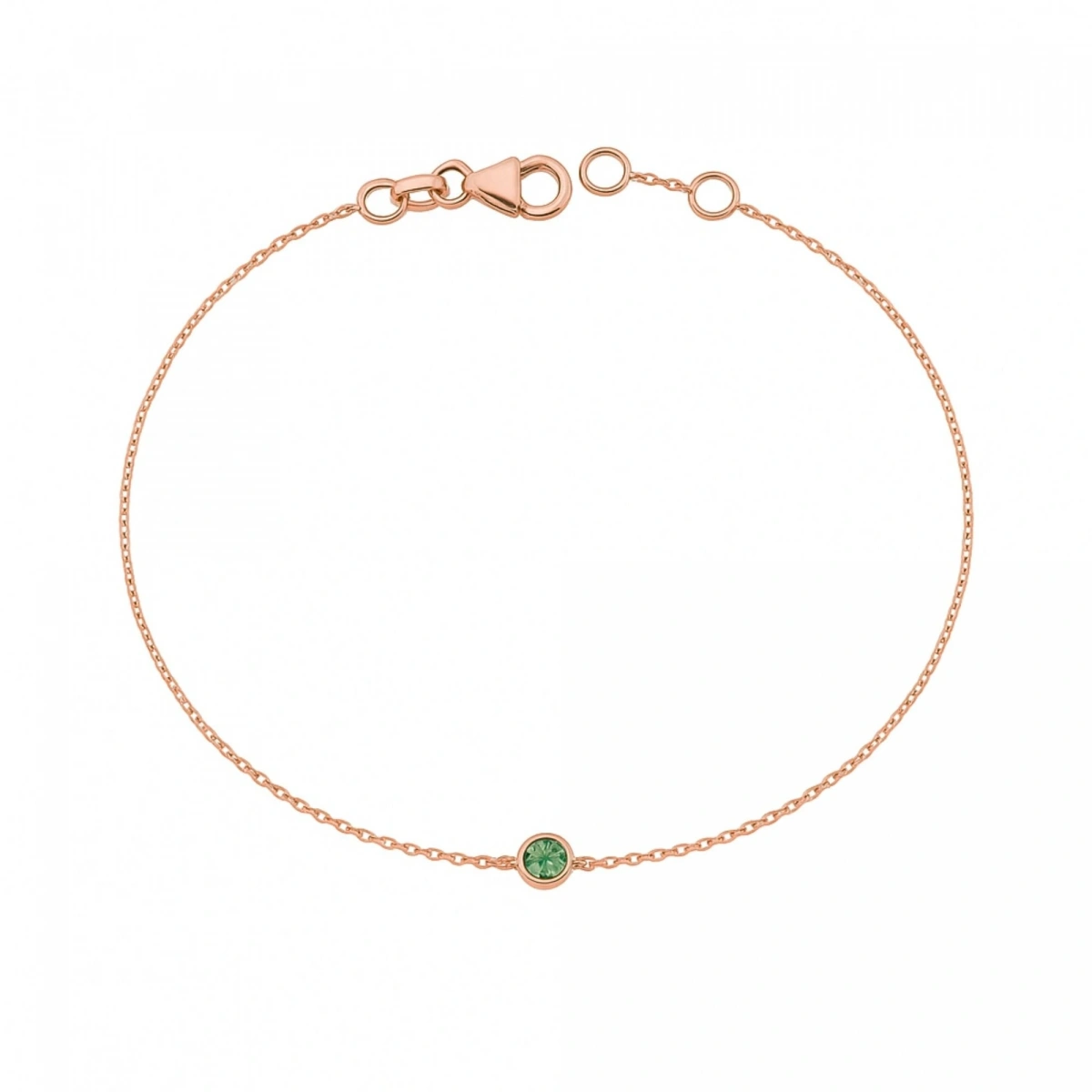 Renkli Yeşil Taşlı Altın Bileklik