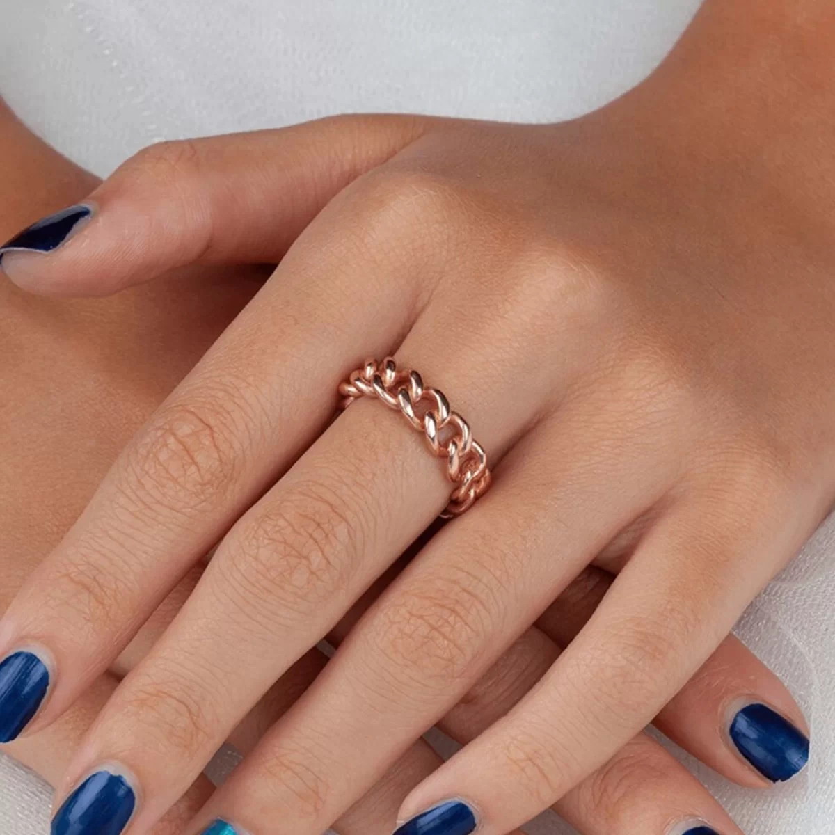 Ring Of Luck Gümüş Unisex Zincir Yüzük