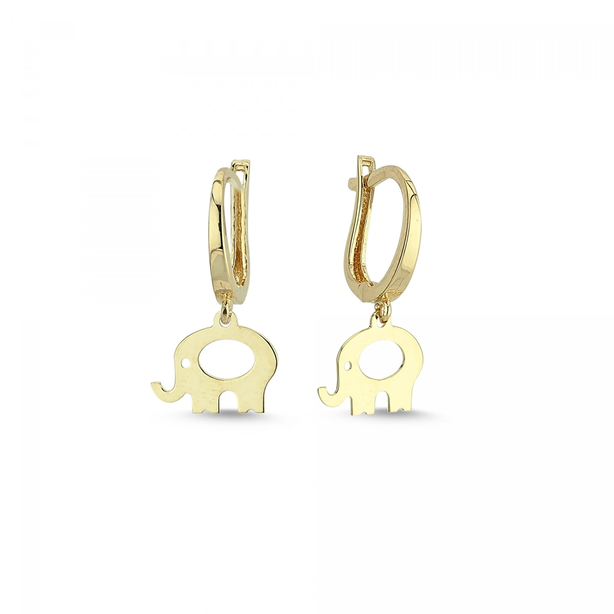 Şans Fili Altın Küpe