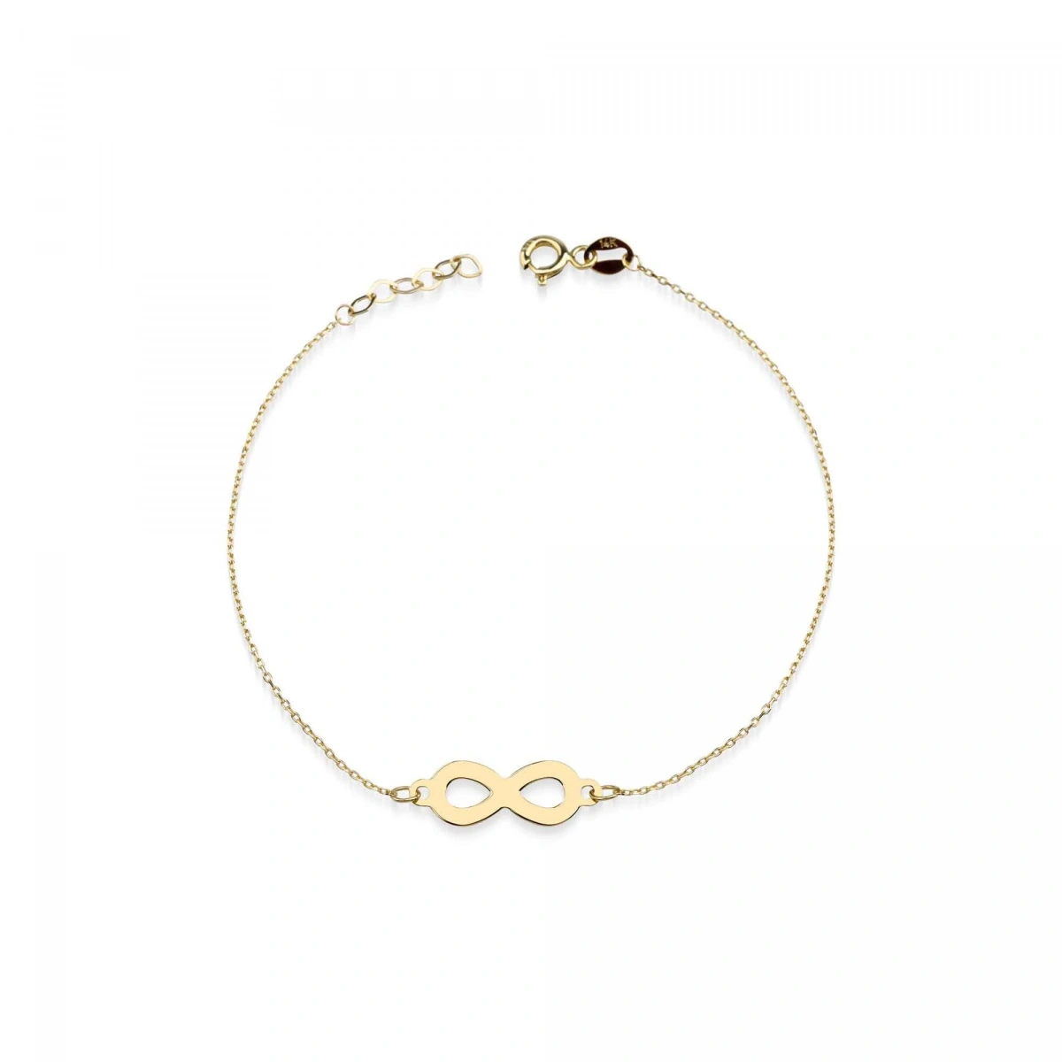 Sonsuzluk Plaka Altın Bileklik