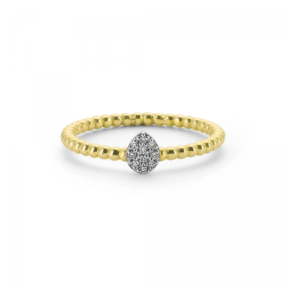 Su Damlası Minimal Altın Yüzük