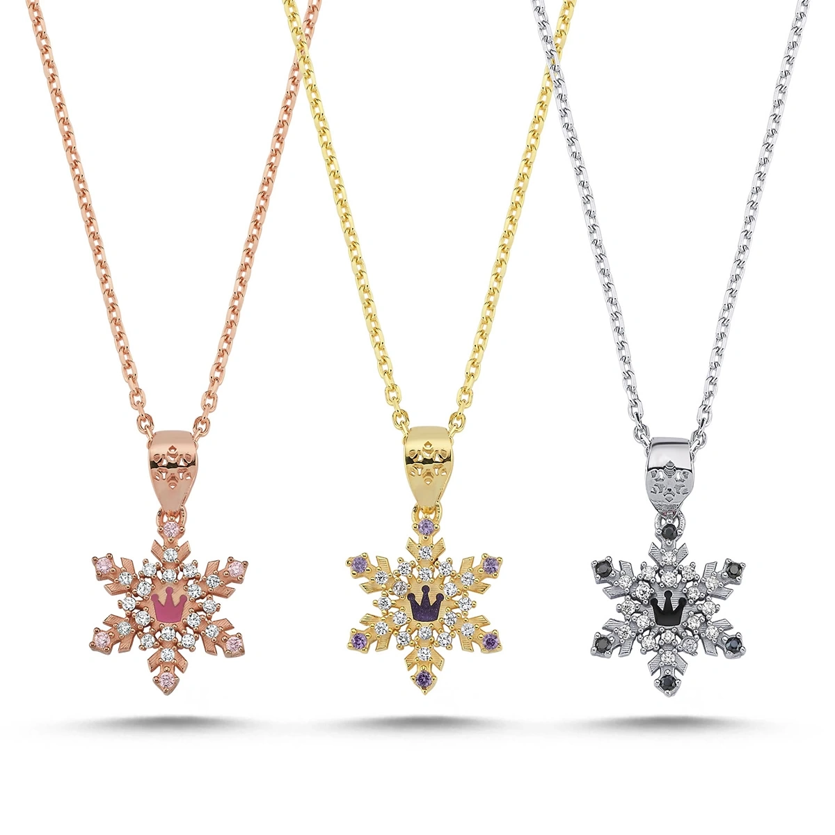 Sürpriz Kar Tanesi Başarı Kolye Beyaz