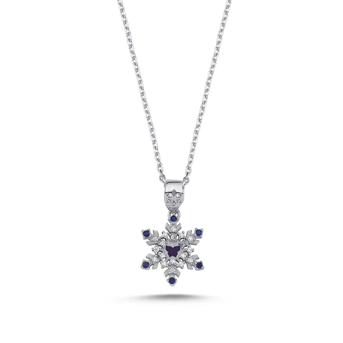 Sürpriz Kar Tanesi Özgürlük Kolye Beyaz