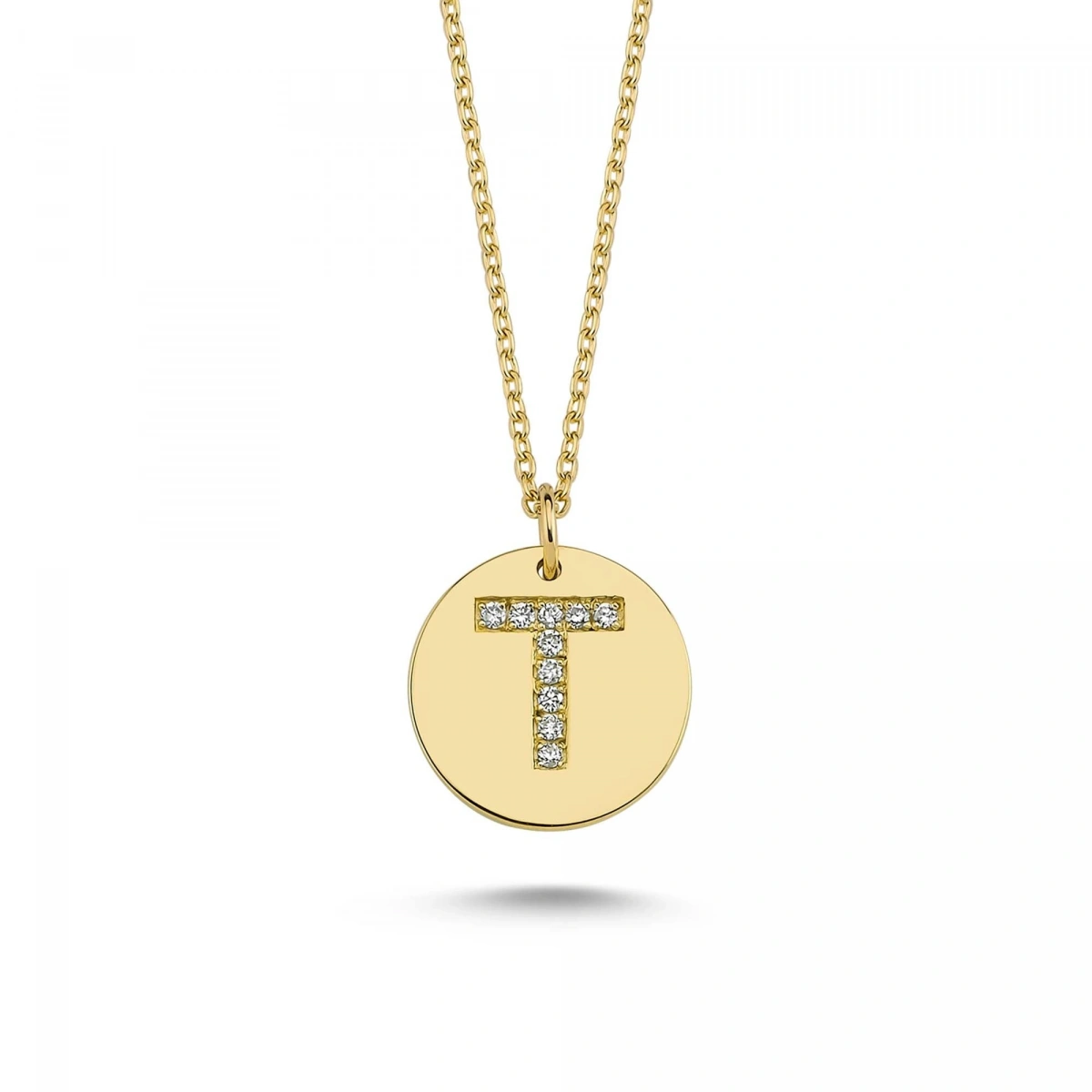 T Harfi Altın Kolye