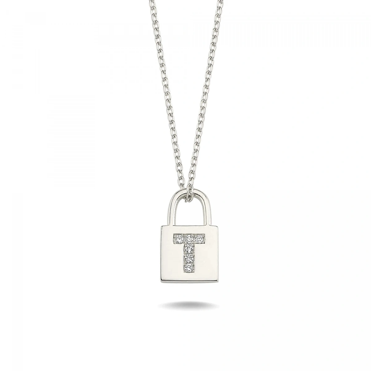 T Harfi Kilit Altın Kolye