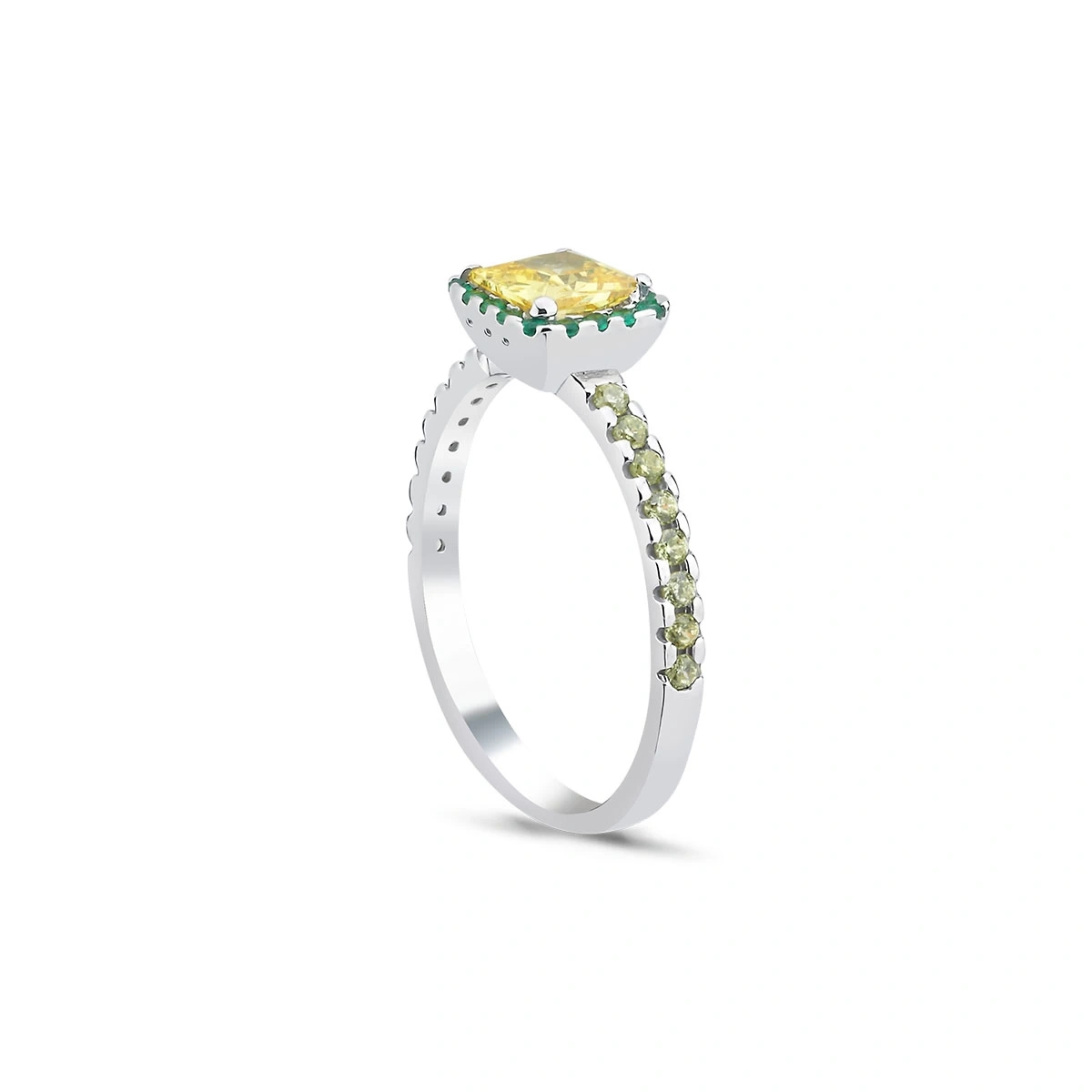 Peridot Tek Taş Yüzük