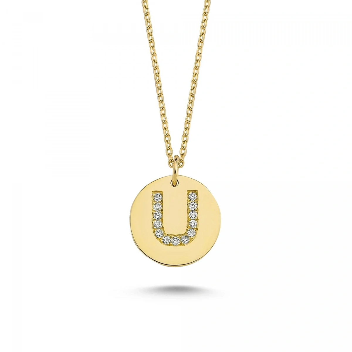 U Harfi Altın Kolye