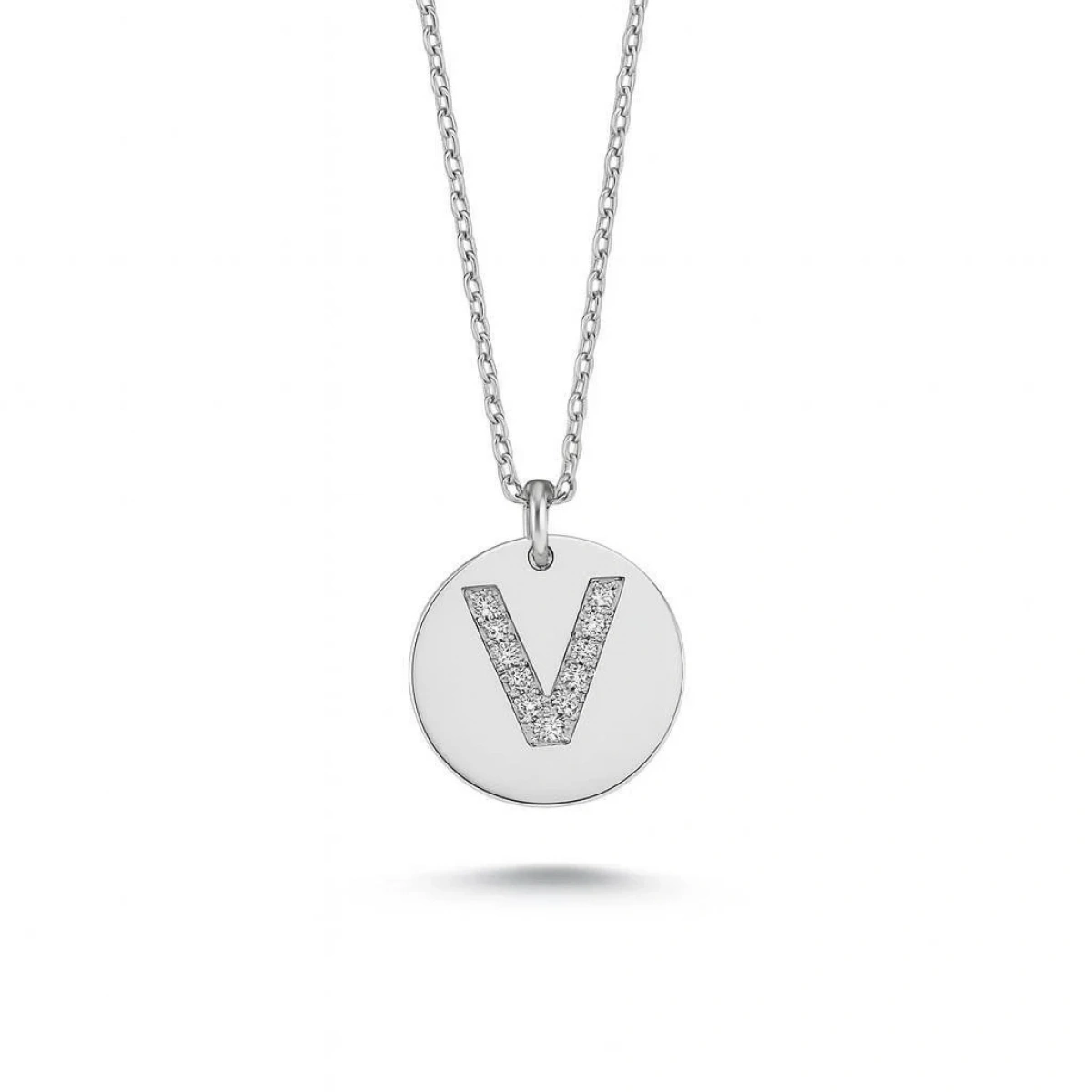 V Harfi Altın Kolye