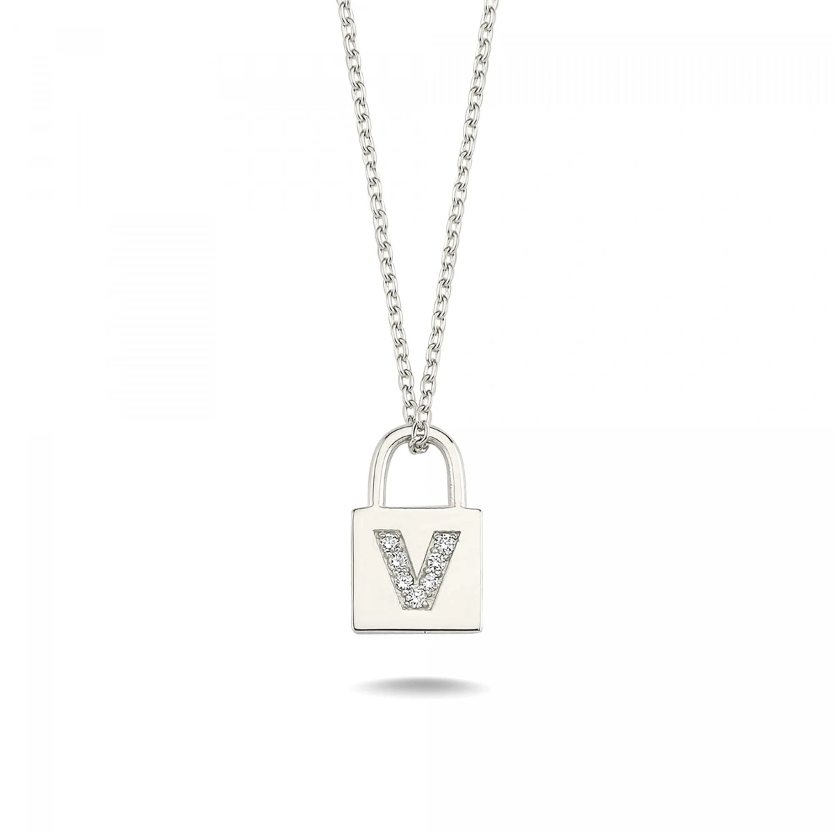 V Harfi Kilit Altın Kolye