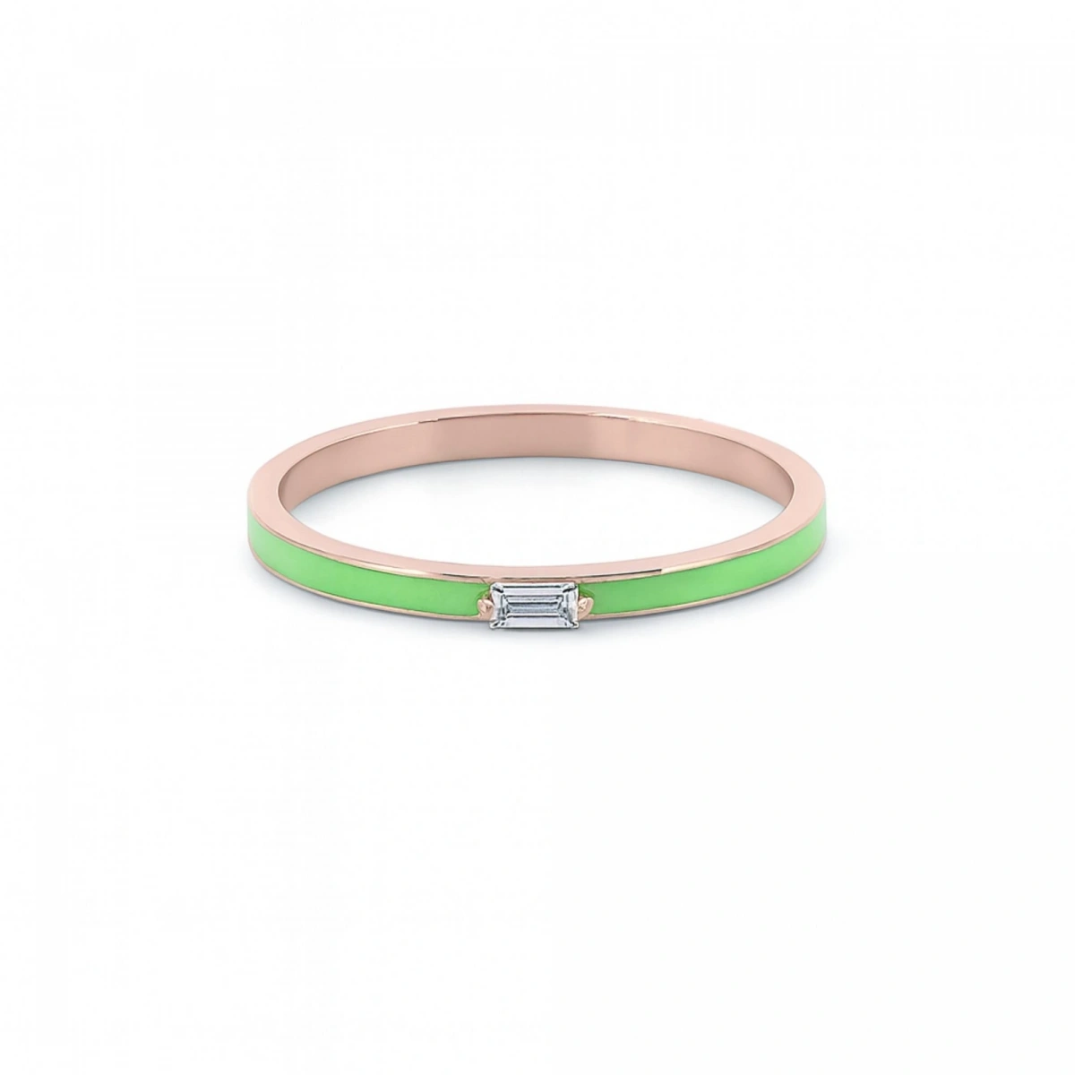 Yazın Neşesi Mineli Baget Taşlı Altın Yüzük