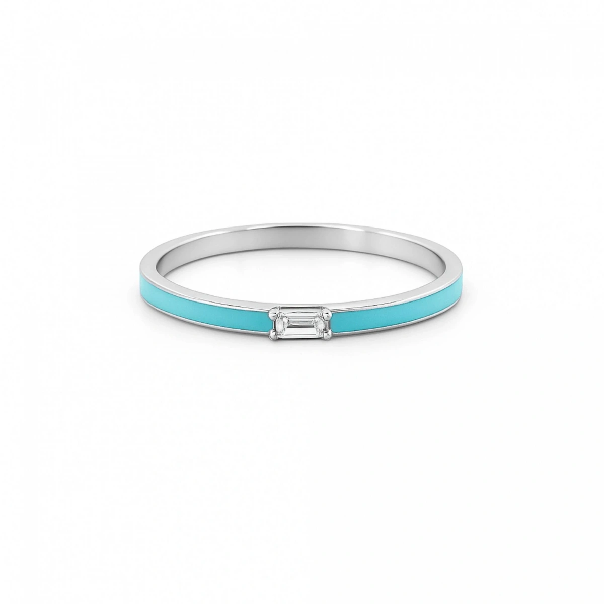 Yazın Neşesi Mineli Baget Taşlı Altın Yüzük