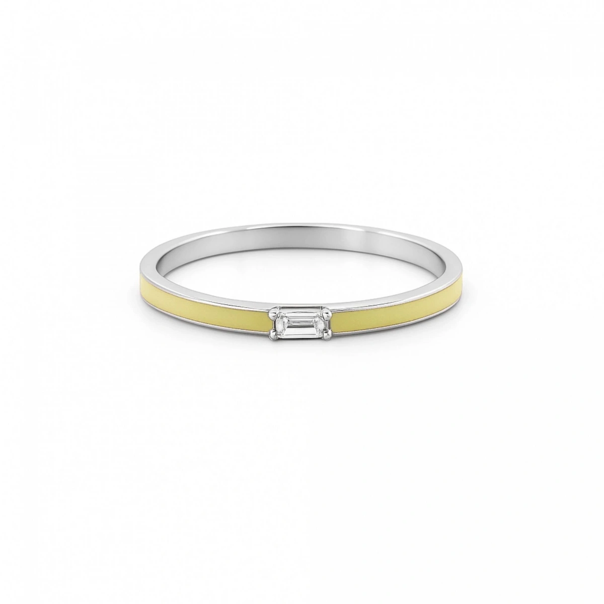 Yazın Neşesi Mineli Baget Taşlı Altın Yüzük