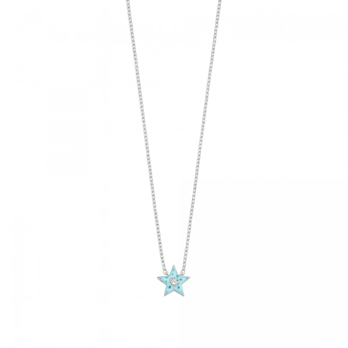 Yıldız Mineli Pırlanta Kolye