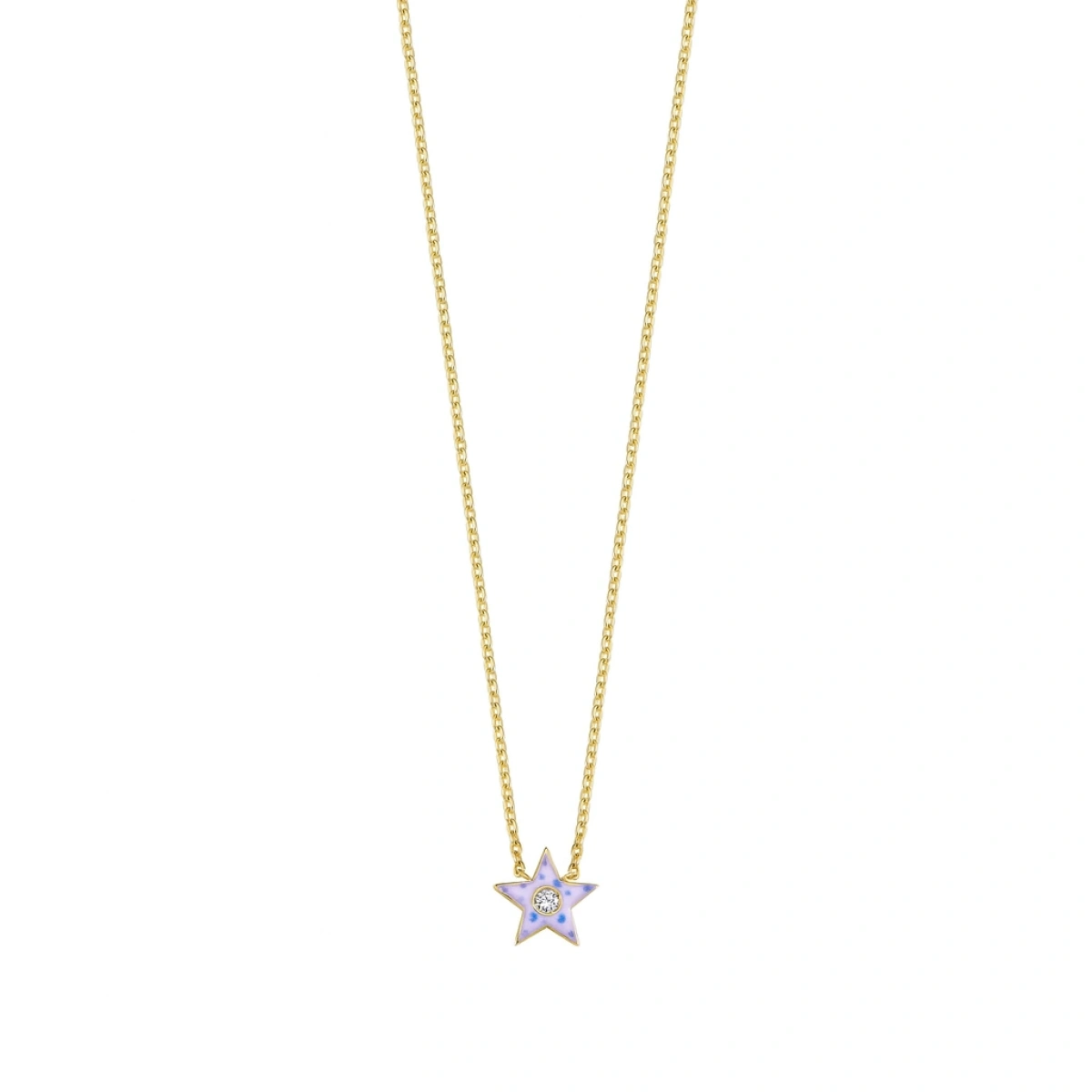 Yıldız Mineli Pırlanta Kolye