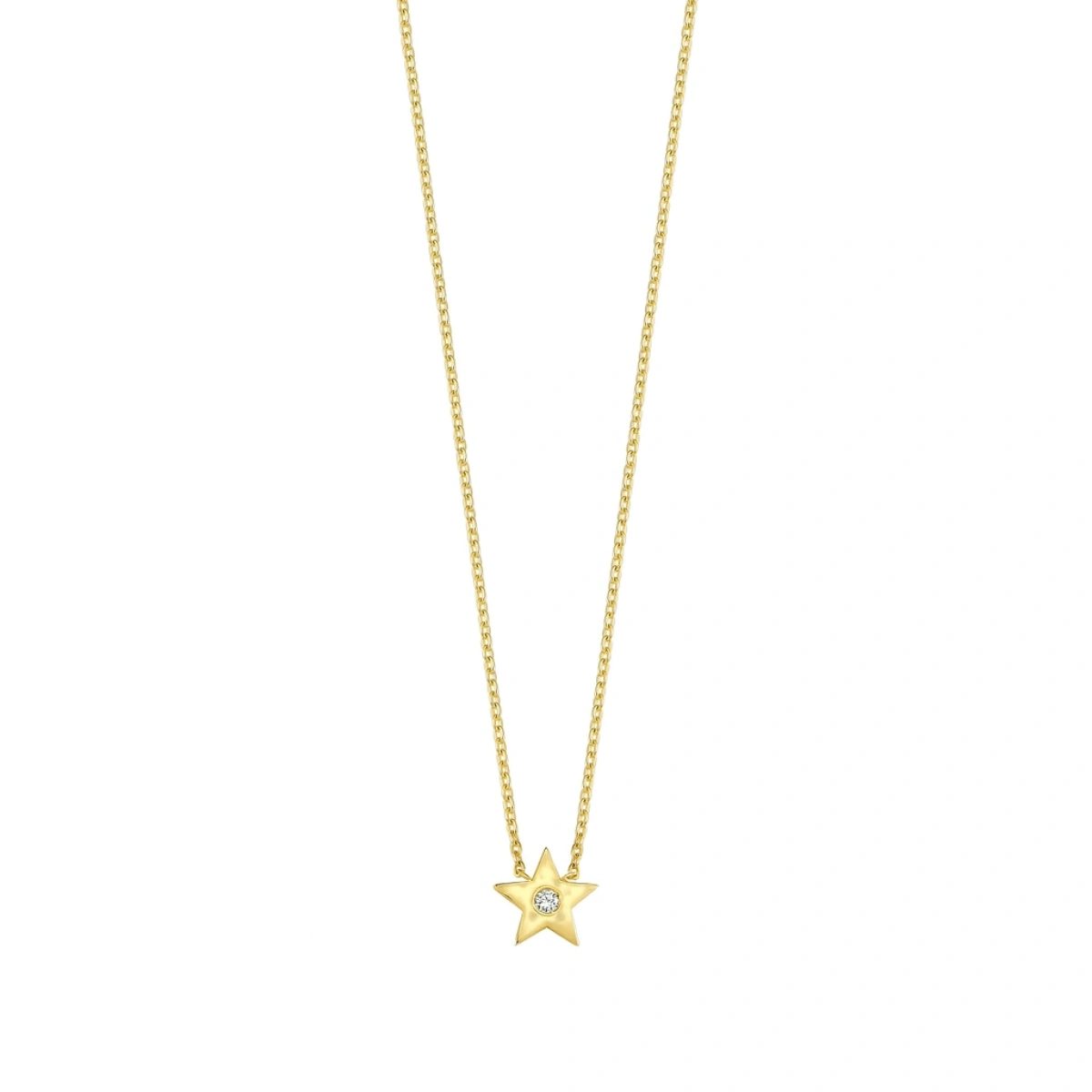 Yıldız Mineli Pırlanta Kolye