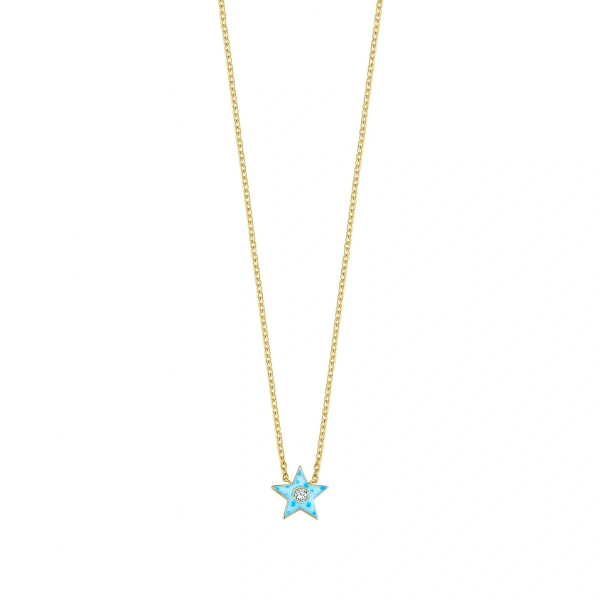 Yıldız Mineli Pırlanta Kolye