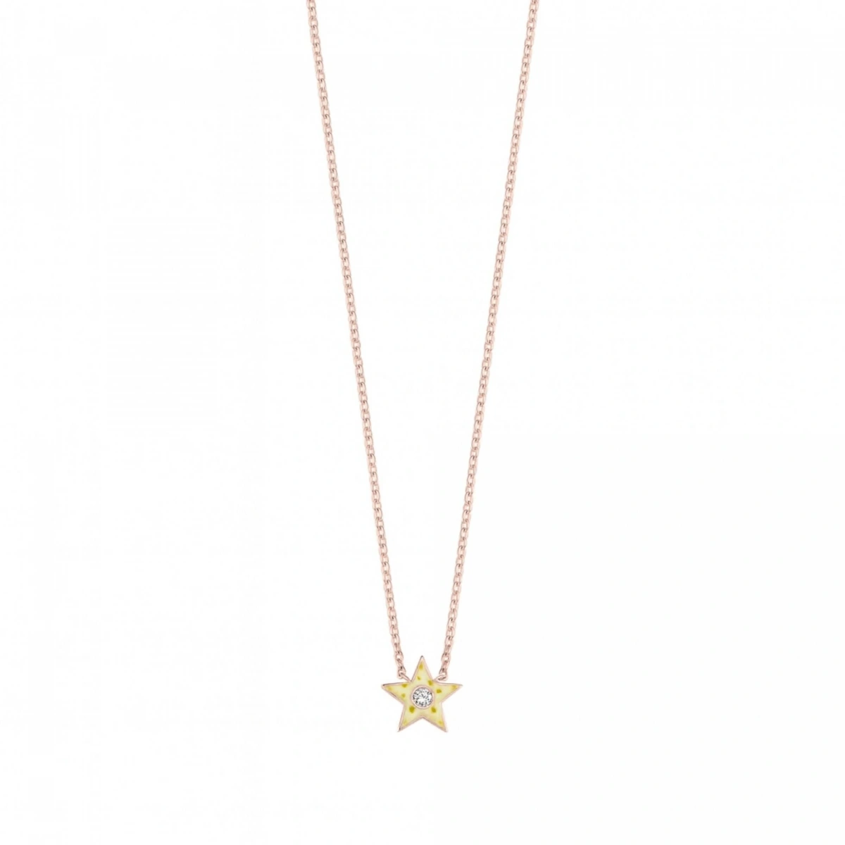 Yıldız Mineli Pırlanta Kolye