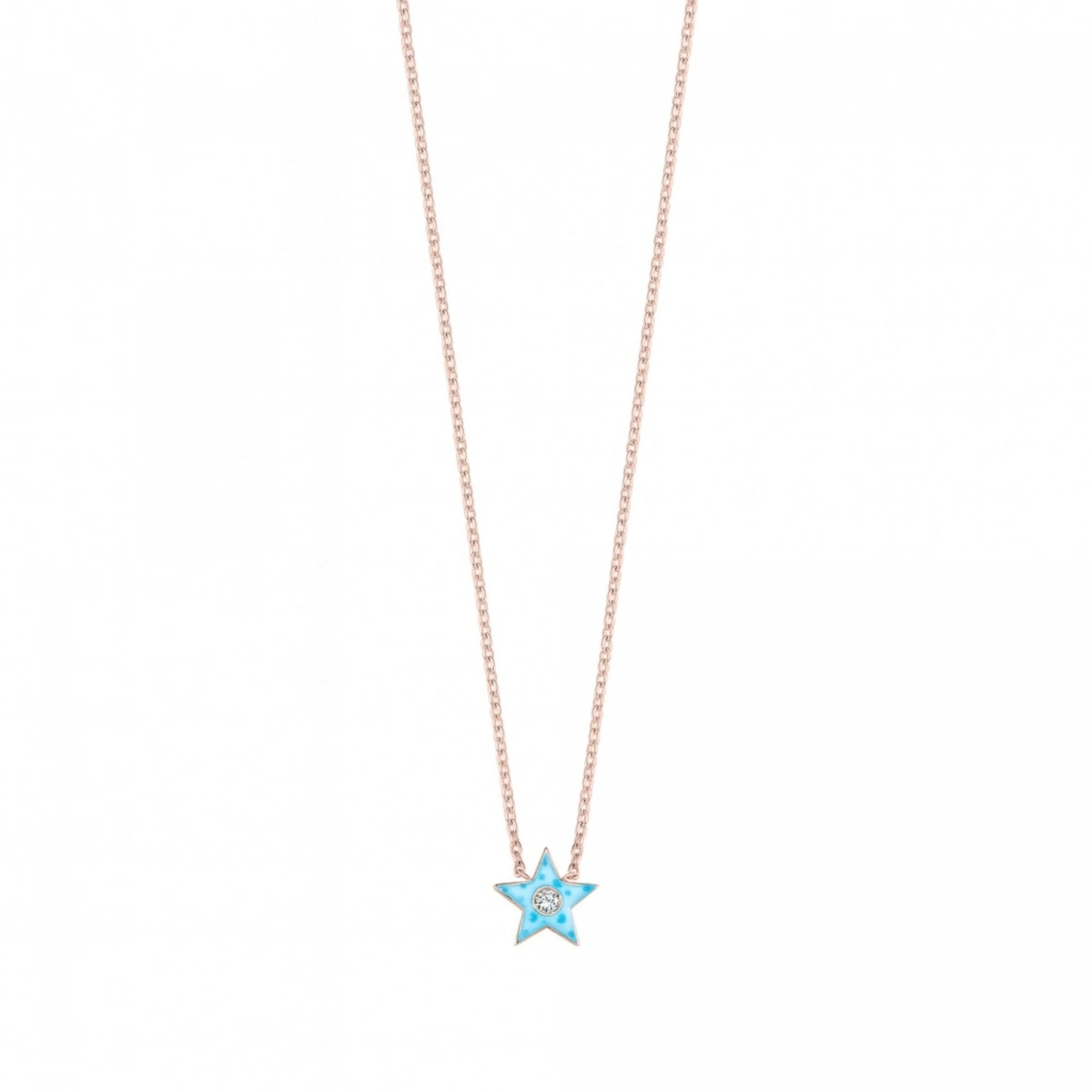 Yıldız Mineli Pırlanta Kolye