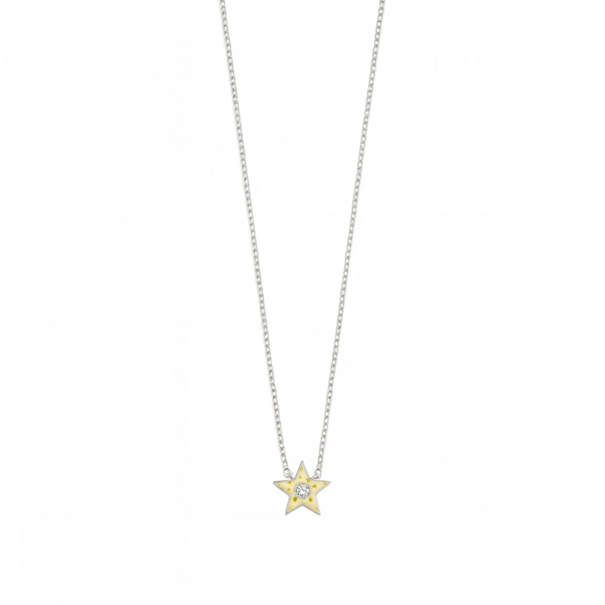 Yıldız Mineli Pırlanta Kolye