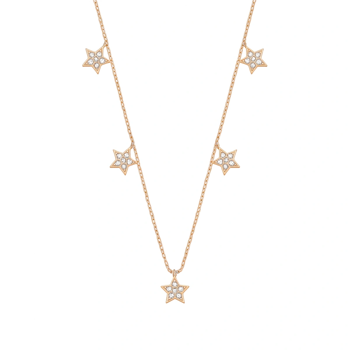 Yıldız Sallantılı Altın Zincir Kolye